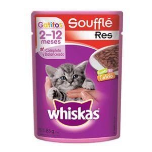 Comida Humeda Para Gato Whiskas Souffle Gatitos Res 85 Gr