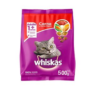 Comida Seca Para Gato Whiskas Adult Carne Receta Original 500 Gr