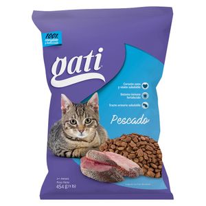 Comida Seca Para Gato Gati Pescado 454 Gr