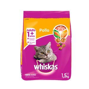 Comida Seca Para Gatos Whiskas Adult Pollo 1.5 Kg
