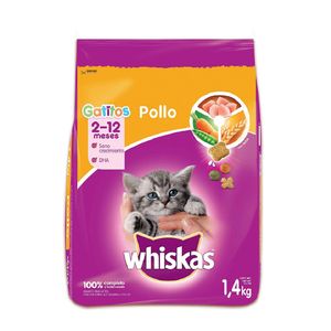 Comida Seca Para Gatos Whiskas Gatitos Pollo 1.4 Kg