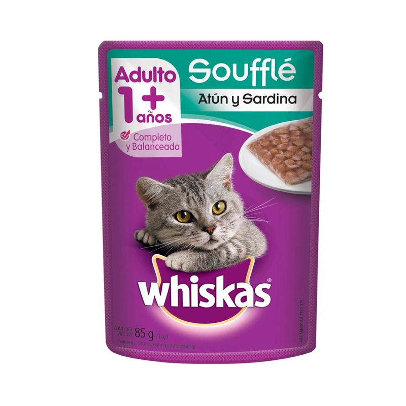 comida-humeda-para-gato-whiskas-souffle-adult-atun-y-sardinas-85-gr