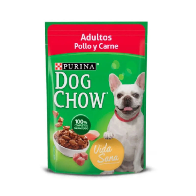 Comida húmeda dog chow para perros cachorros por 100 gr