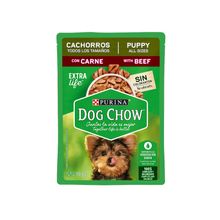 Comida Húmeda Para Perros Dog Chow Pouch Cachorro Carne 100 Gr
