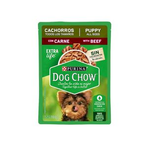 Comida Húmeda Para Perros Dog Chow Pouch Cachorro Carne 100 Gr