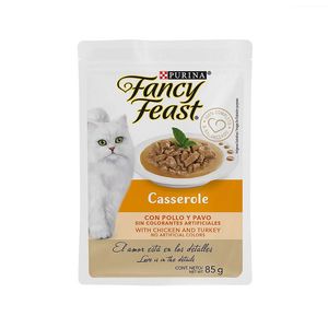 Comida Húmeda Para Gato Fancy Feast Pouch Casserole Pavo y Pollo 85 Gr