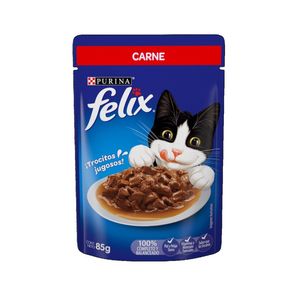 Comida Húmeda Para Gato Felix Pouch Gatito Carne 85 Gr