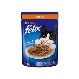 Comida Húmeda Para Gato Felix Pouch Adulto Pollo 85 Gr