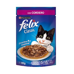 Comida Húmeda Para Gato Felix Pouch Adulto Cordero 85 Gr