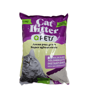 Arena Sanitaria Para Gatos +qpet 5 Kg Aroma Manzana