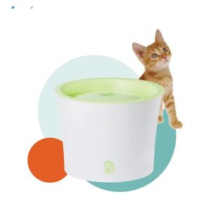 Fuente de Agua Para Gatos Catit Blanco Con Verde 3 Lts