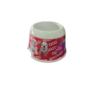 Plato Comedero Para Perros Flores Y Corazones Rosado