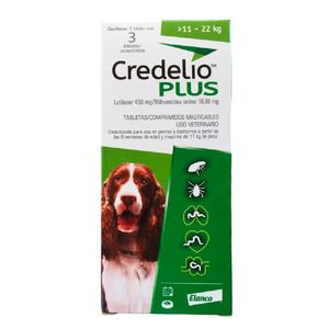 Desparasitante Para Perros Credelio Plus Para Perros de 11 a 22 Kg 1 Tableta