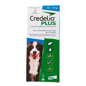 Desparasitante Para Perros Credelio Plus Para Perros de 22 a 45 Kg 1 Tableta