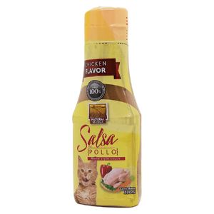 Salsa Snack Para Gatos Natural Select Sabor a Pollo 220 Ml