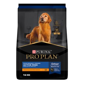 Comida Seca Para Perro Pro Plan Active Mind Raza Mediana y Grande 7.5 Kg
