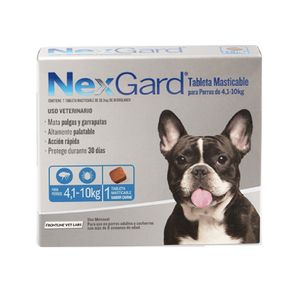 Antipulgas Para Perros Nexgard 4.1 a 10 Kg 1 Pastilla