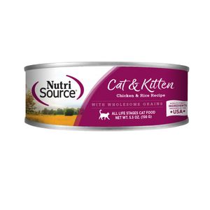 Comida Humeda Para Gatos Nutrisource Pollo y Arroz 5.5 Oz