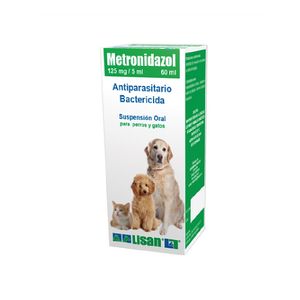 Antiparasitario Bactericida Para Perros y Gatos Metronidazol 60 Ml