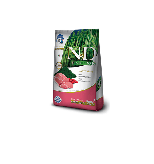 Comida Seca Para Gato N&D Spirulina Adulto Castrado Cerdo 1.5 Kg