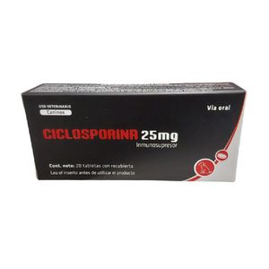 Ciclosporina 25 Mg - 20 Tabletas