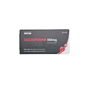 Ciclosporina 100 Mg - 20 Tabletas