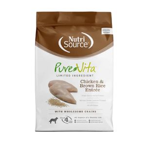 Comida Seca Para Perros Nutrisource Pure Vita Chicken & Brown Rice 4 Lbs