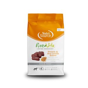Comida Seca Para Perros Nutrisource Pure Vita Veinson and Red Lentils Grain Free 4 Lb